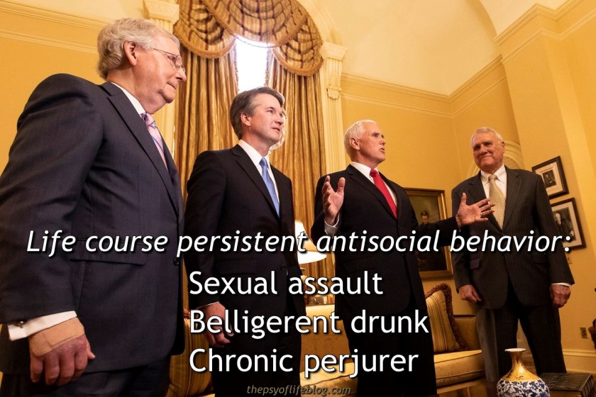 Brett Kavanaugh, Sexual Assault, Rape, Patrick Leahy, Antisocial Behavior, Adolescence Limited, Life Course Persistent